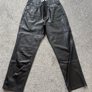 Jcrew cropped faux leather pants